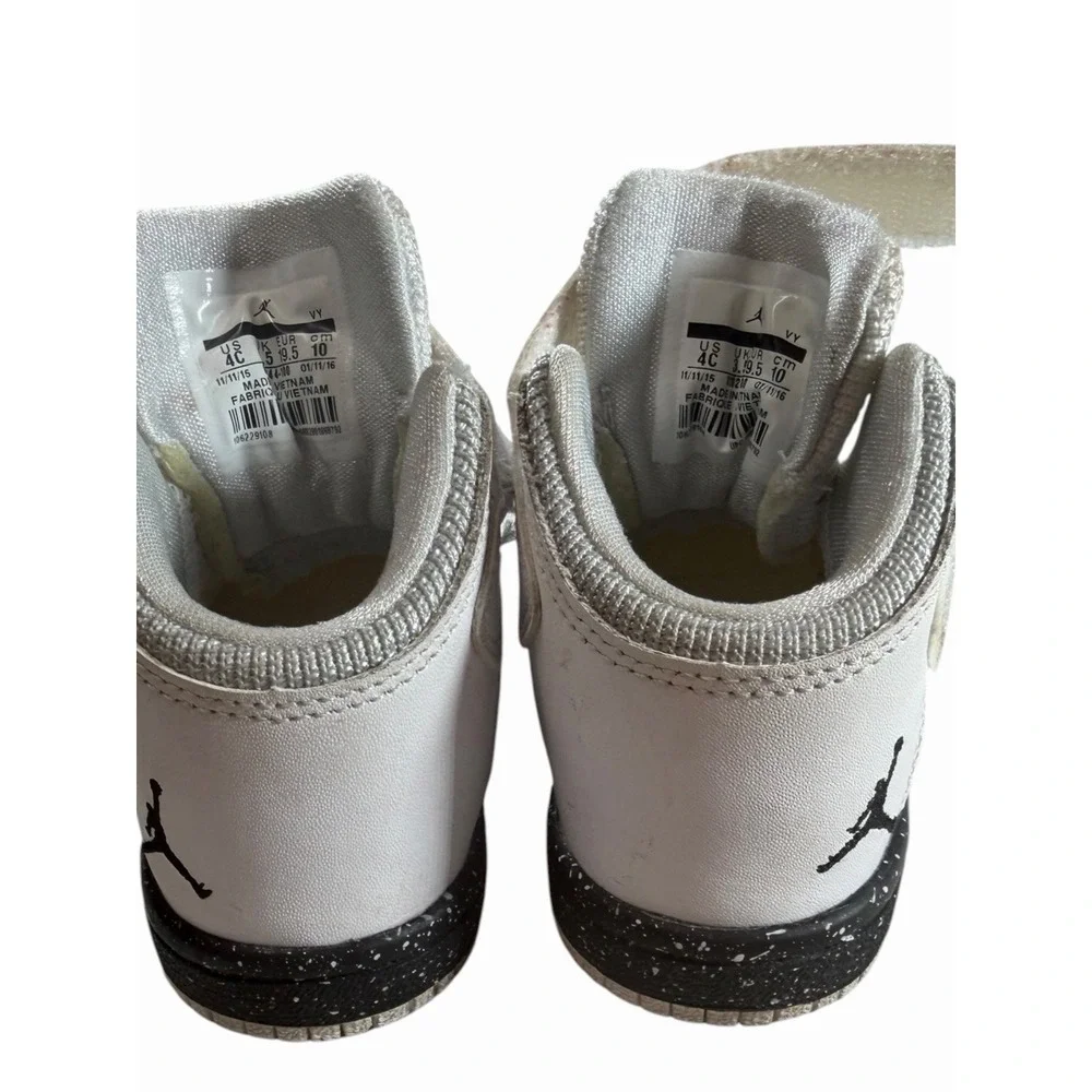 Baby Toddlers Sz 6c‎ Air Jordan High Tops Gray Black White 351028-002